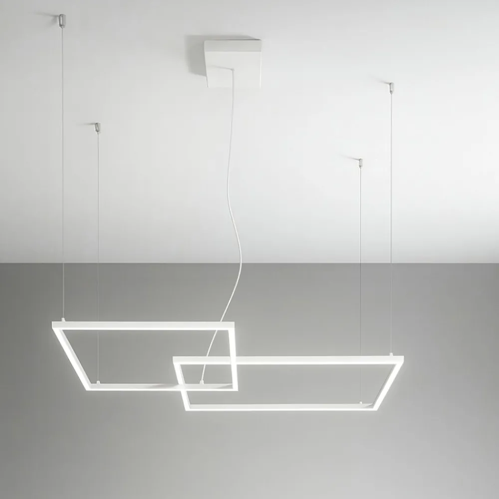 Lampadari Moderni-Perenz Illuminazione Cross lampadario moderno led cct 64w bianco