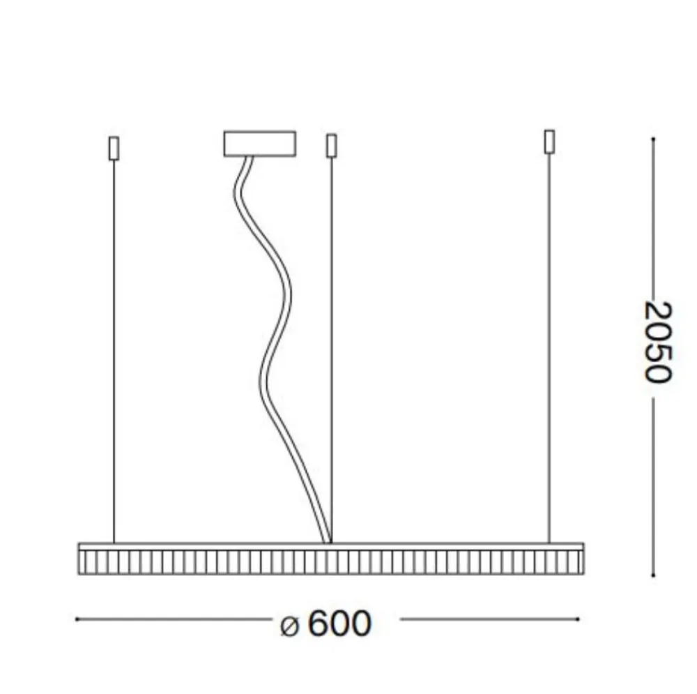 Lampadari Moderni-Ideal Lux Crown sp d60 lampadario particolare tondo led 30w 3000k ottone