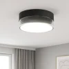 Plafoniere Moderne-Linea Light Crumb plafoniera led 15w 3000k rontona nera in vetro
