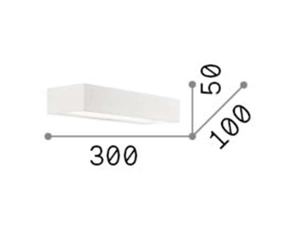 Applique Da Parete-Ideal Lux Cube ap d30 applique led 8w 3000k bianca 30cm