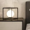 Abat Jour-Perenz Illuminazione Cube perenz abat jour per camera da letto nera sfera vetro