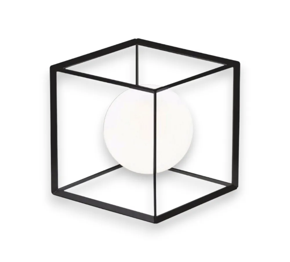 Abat Jour-Perenz Illuminazione Cube perenz abat jour per camera da letto nera sfera vetro
