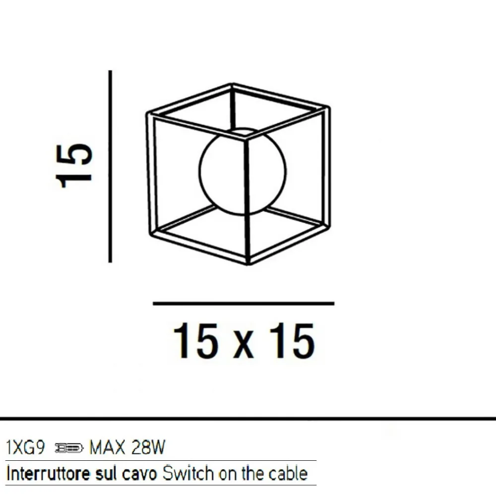 Abat Jour-Perenz Illuminazione Cube perenz abat jour per camera da letto nera sfera vetro