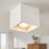 Faretti Da Soffitto-IsyLuce Cubo faretto quadrato da soffitto in gesso bianco