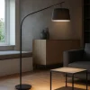 Lampade Da Terra-Ideal Lux Daddy pt1 lampada da terra arco nera