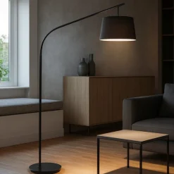 Lampade Da Terra-Ideal Lux Daddy pt1 lampada da terra arco nera
