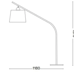 Lampade Da Terra-Ideal Lux Daddy pt1 lampada da terra arco nera