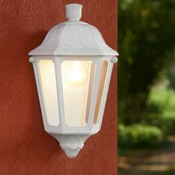 Applique Da Esterno-Ideal Lux Dafne ap1 small applique lanterna classica per esterno bianca ip55