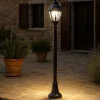 Lampioni Da Giardino-Ideal Lux Dafne pt1 lampione da giardino classico nero