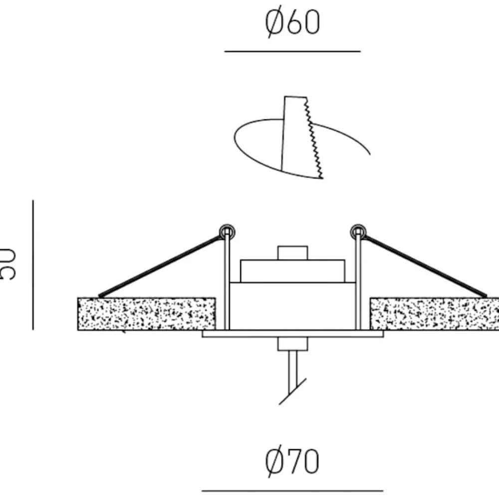 Lampade A Sospensione-Gea Luce Dafne spi bianca lampada a sospensione da incasso led 7w 3000k