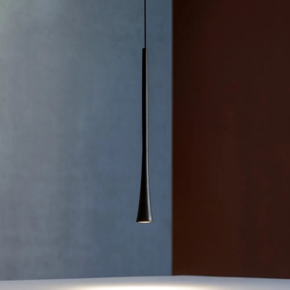 Lampade A Sospensione-Gea Luce Dafne spi lampada a sospensione nera da incasso led 3000k