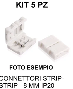 Strisce Led-Selezionato da Mazzolaluce Dai303 confezione 5pz kit connettori strip-strip 8 mm