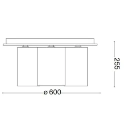 Plafoniere Moderne-Ideal Lux Daisy pl6 plafoniera moderna per salotto foglia oro diffusori vetro
