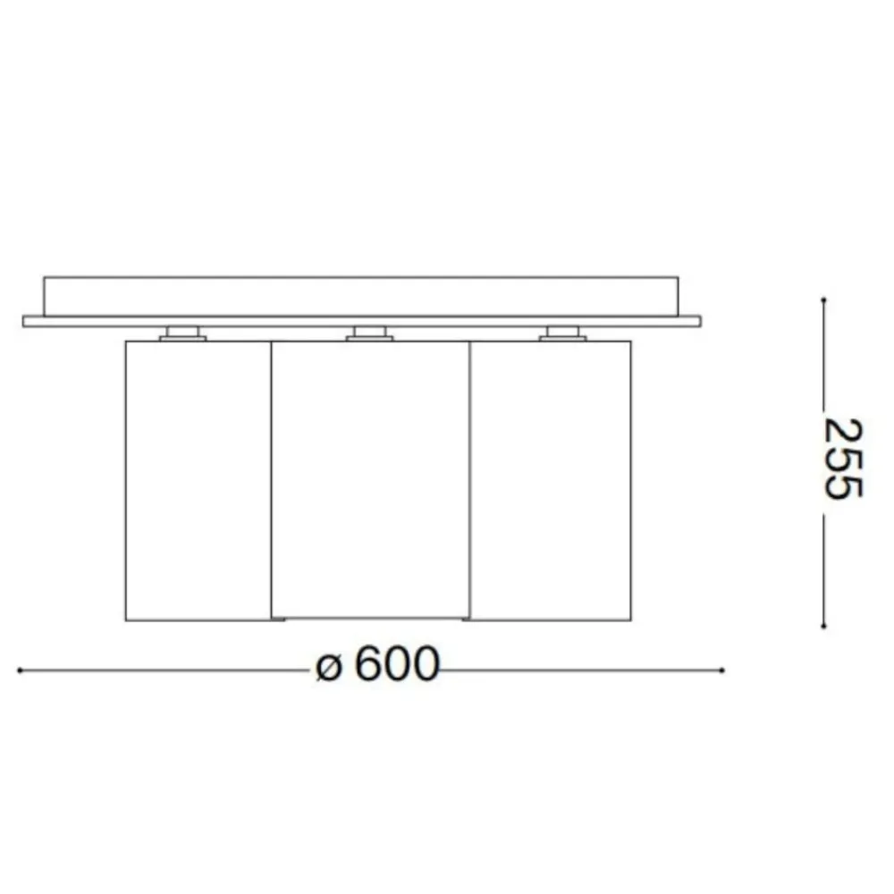 Plafoniere Moderne-Ideal Lux Daisy pl6 plafoniera moderna per salotto foglia oro diffusori vetro