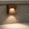 Segnapasso Led-Ideal Lux Dedra ap big segnapasso da esterno led 3000k marrone ip65