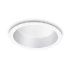 Faretti Da Incasso-Ideal Lux Deep fi led 30w 4000k faretto da bagno per controsoffitto bianco ip44
