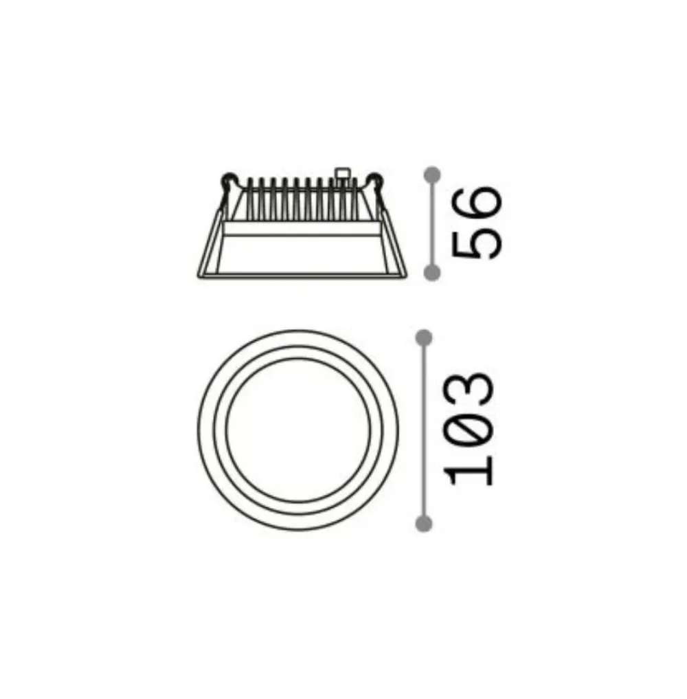 Faretti Da Incasso-Ideal Lux Deep fi 10w 4000k faretto a incasso da bagno bianco