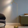 Lampade Da Terra-Ideal Lux Diesis pt lampada da terra moderna ottone led 3000k orientabile