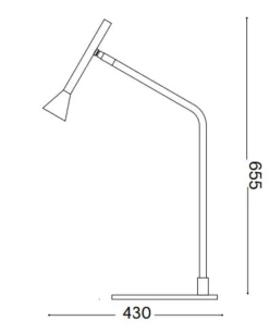 Lampade Da Tavolo-Ideal Lux Diesis tl lampada da tavolo led 3000k orientabile ottone