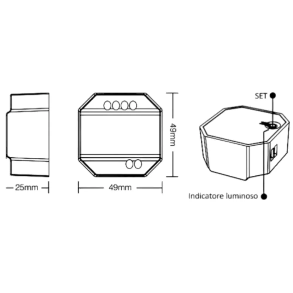 Accessori-Gea Luce Dimmer push 300w gdi002 taglio di fase 220-240v