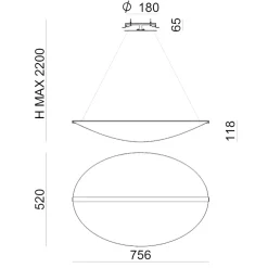Lampadari Moderni-Stilnovo Diphy pc lampadario moderno rosone da incasso