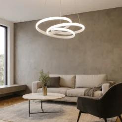 Lampadari Moderni-Gea Luce Diva sp bianco lampadario moderno led 39w 3000k