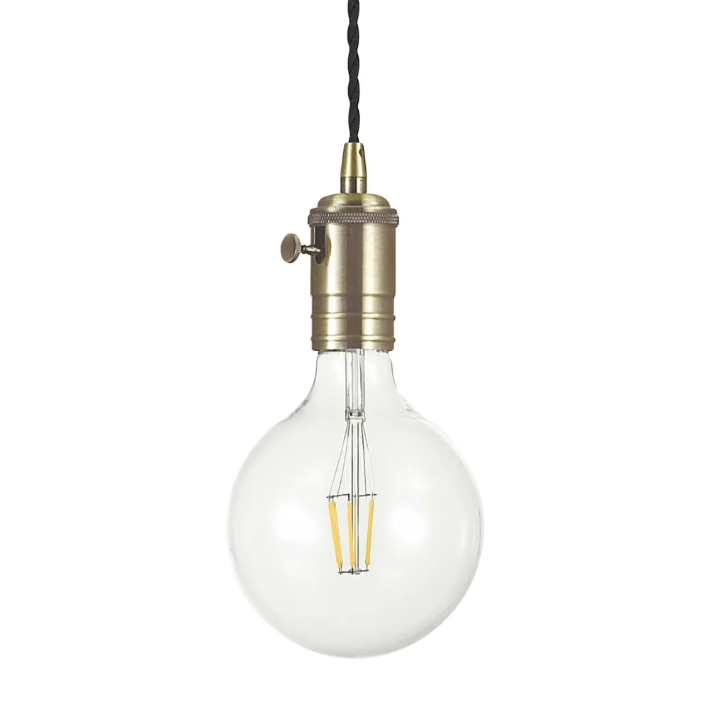 Lampade A Sospensione-Ideal Lux Doc sp1 lampada a sospensione vintage rame