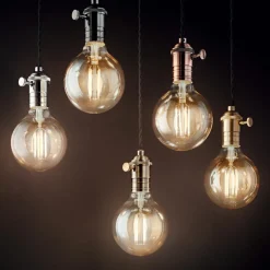 Lampade A Sospensione-Ideal Lux Doc sp1 lampada a sospensione vintage rame