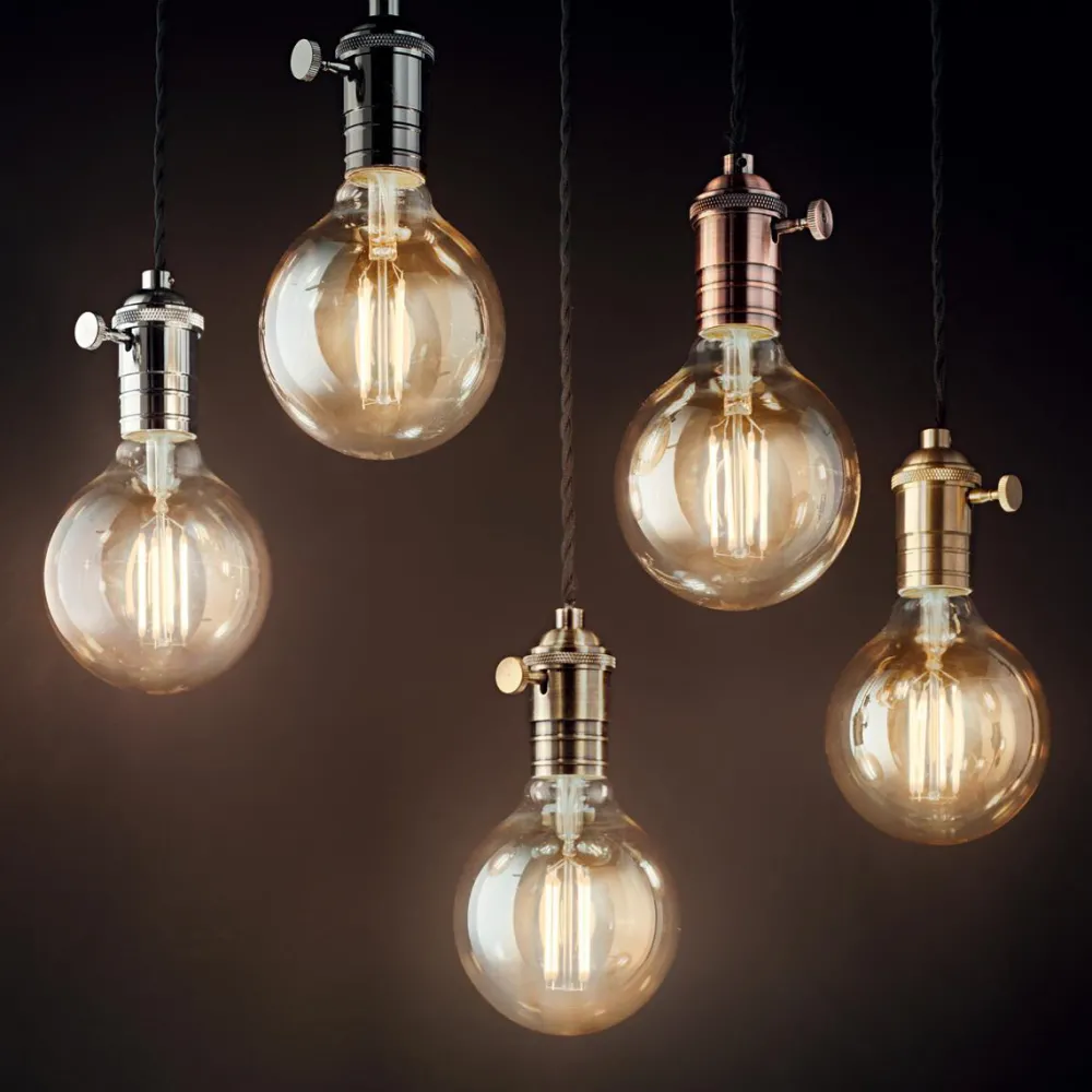 Lampade A Sospensione-Ideal Lux Doc sp1 lampada a sospensione vintage rame
