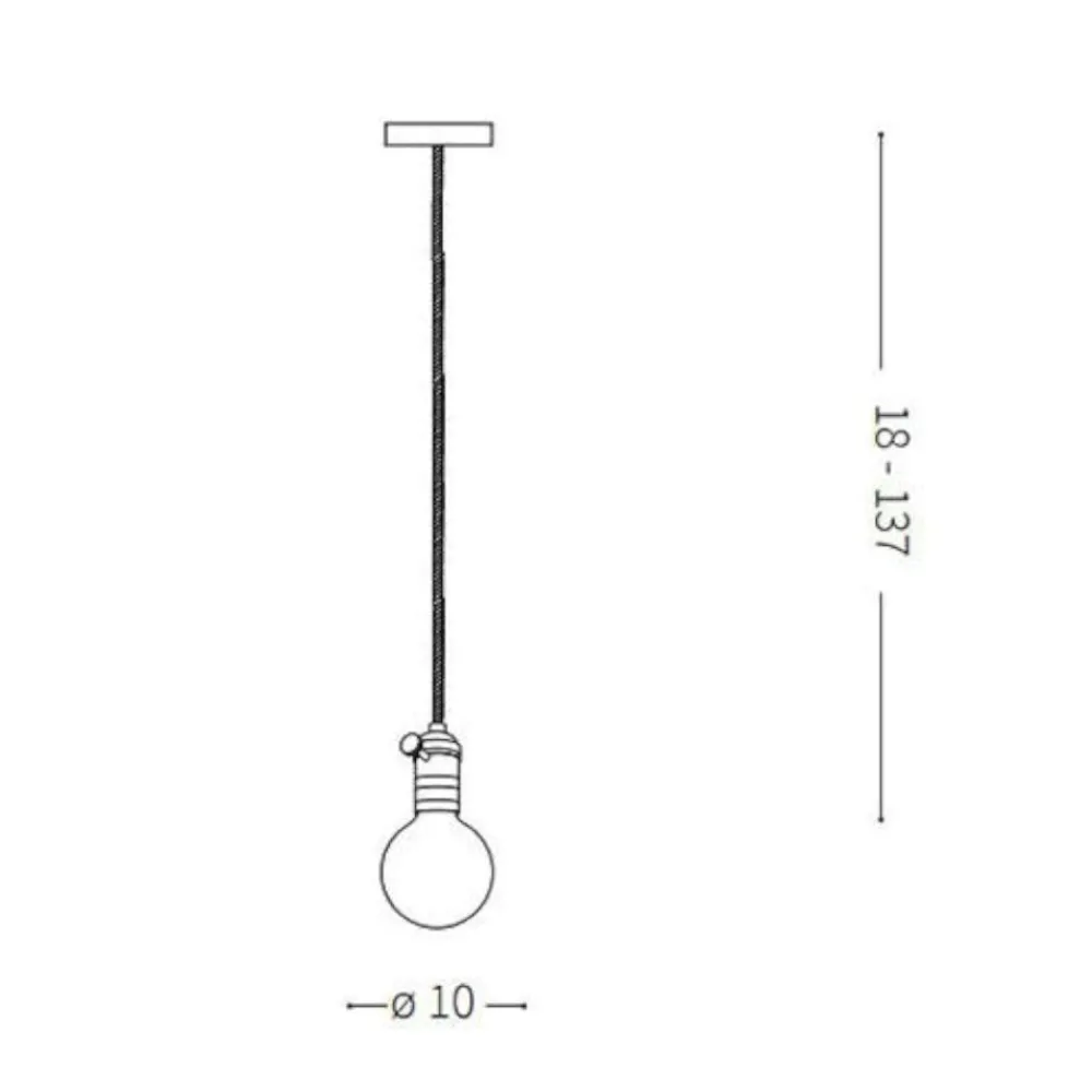 Lampade A Sospensione-Ideal Lux Doc sp1 lampada a sospensione vintage rame