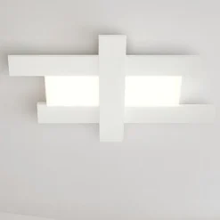 Plafoniere Moderne-Gea Luce Doha plafoniera camera da letto led 40w 3000k bianca moderna