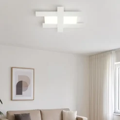 Plafoniere Moderne-Gea Luce Doha plafoniera led 50w 3000k bianca moderna