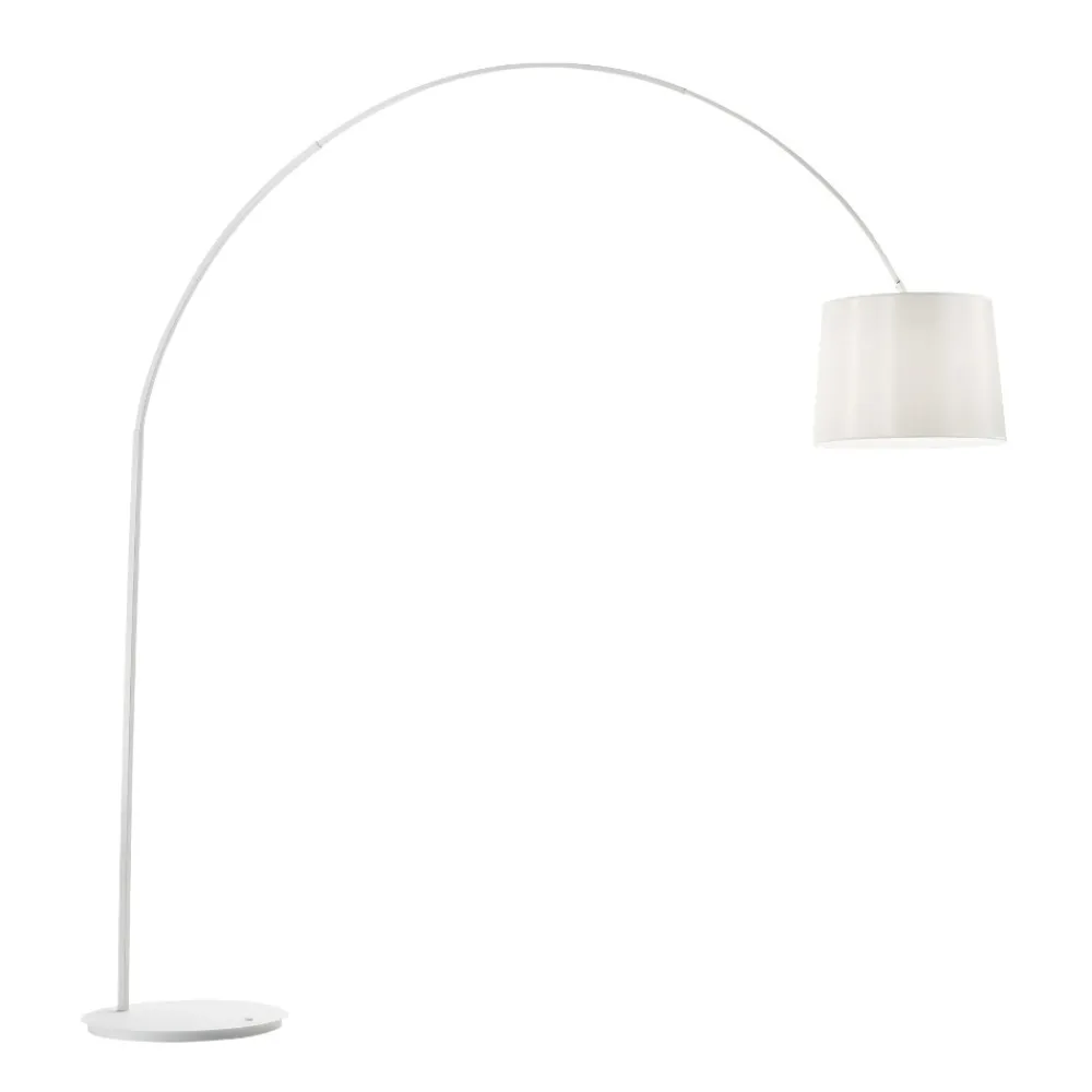 Lampade Da Terra-Ideal Lux Dorsale mpt1 lampada ad arco moderna bianca stelo squadrato