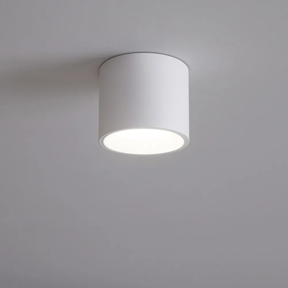 Faretti Da Soffitto-Ideal Lux Dot pl round mini faretto led 4.5w 3000k cilindro bianco