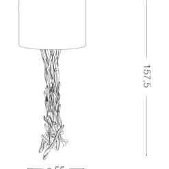 Lampade Da Terra-Ideal Lux Driftwood pt1 lampada da terra rustica rami in legno per chalet