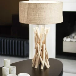 Lampade Da Tavolo-Ideal Lux Driftwood tl1 lampada da tavolo rami di legno per chalet casa di montagna