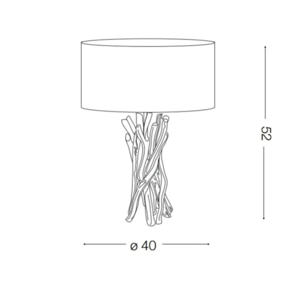 Lampade Da Tavolo-Ideal Lux Driftwood tl1 lampada da tavolo rami di legno per chalet casa di montagna