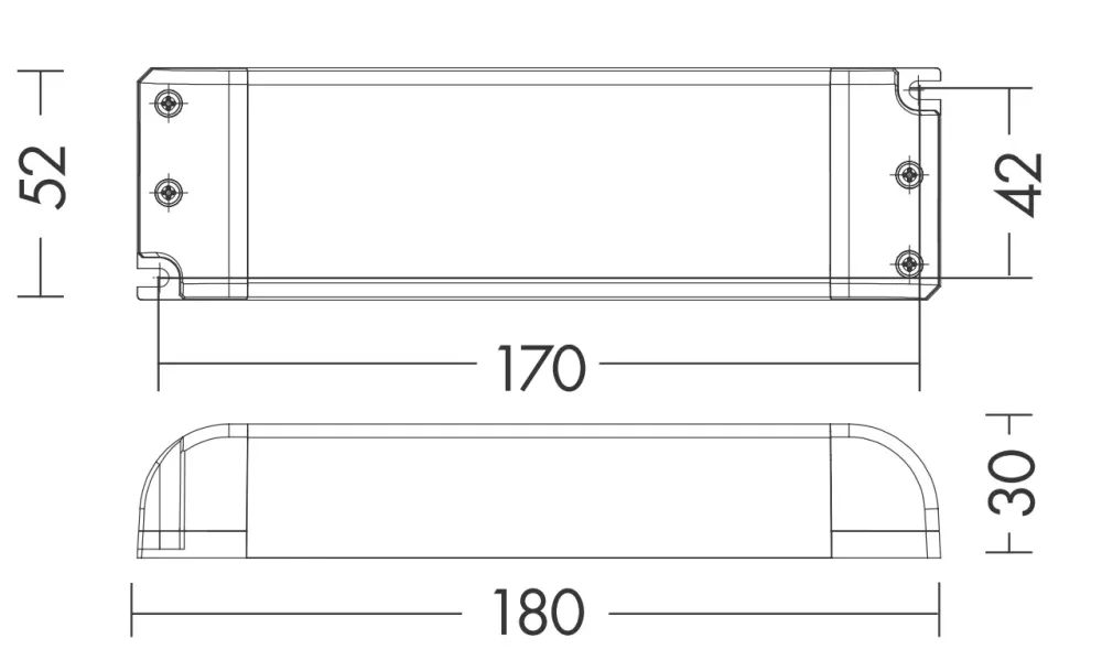 Strisce Led-Selezionato da Mazzolaluce Driver ts203 tensione continua per strisce led 220-240v/50-60hz 24v max 60w ip20