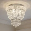 Plafoniere Moderne-Ideal Lux Dubai pl3 plafoniera camera da letto cromo cristalli molati
