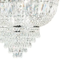 Plafoniere Moderne-Ideal Lux Dubai pl3 plafoniera camera da letto cromo cristalli molati