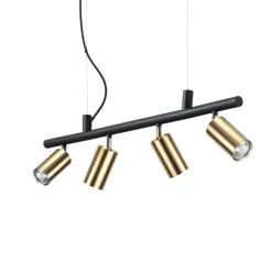 Lampadari Cucina-Ideal Lux Dynamite lampadario per cucina sp4 oro nero