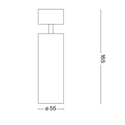 Applique Da Parete-Ideal Lux Dynamite pl1 applique da parete orientabile bianco