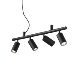 Lampadari Cucina-Ideal Lux Dynamite sp4 lampadario nero per isola cucina