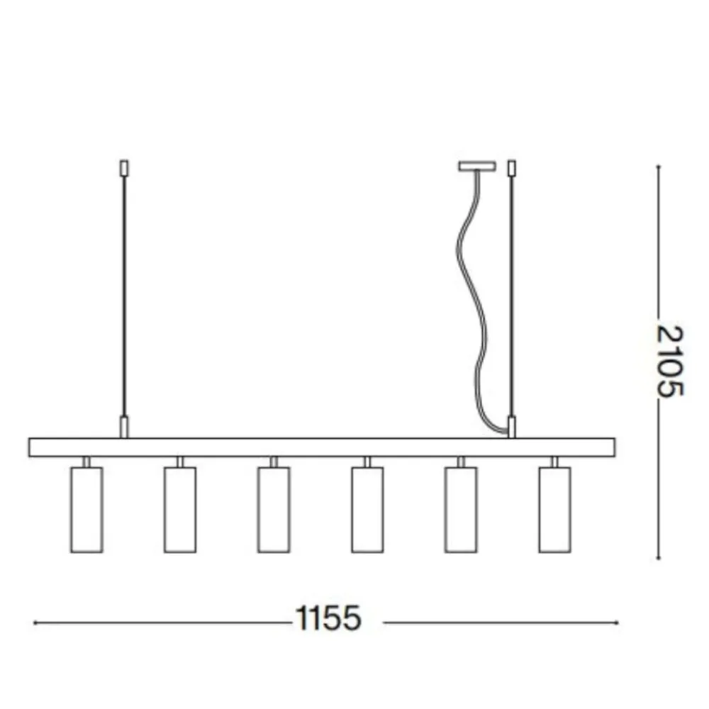 Lampadari Cucina-Ideal Lux Dynamite sp6 lampadario luci orientabili nero oro