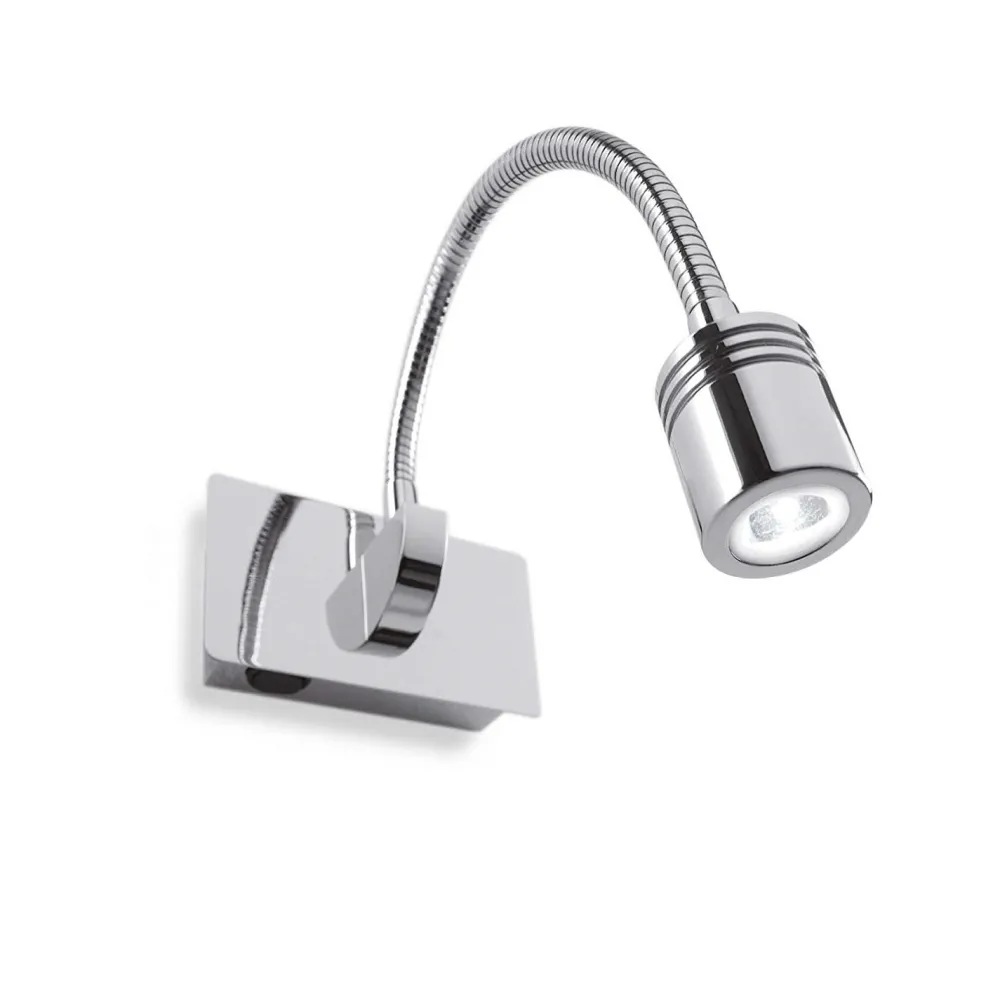 Applique Camera Da Letto-Ideal Lux Dynamo ap applique da parete per comodino 3w 4000k orientabile