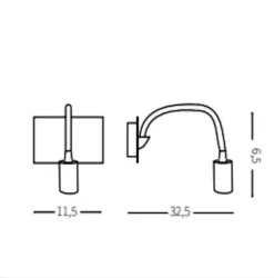 Applique Camera Da Letto-Ideal Lux Dynamo ap applique per comodino camera da letto luce orientabile 3w 4000k nickel