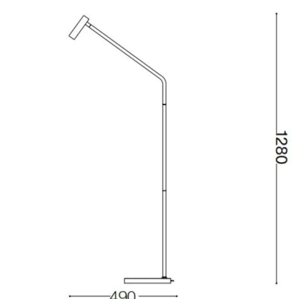 Lampade Da Terra-Ideal Lux Easy pt lampada da terra led 3000k bianca orientabile