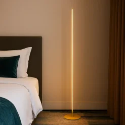 Lampade Da Terra-Gea Luce Ebony lampada da terra piantana led 3000k oro