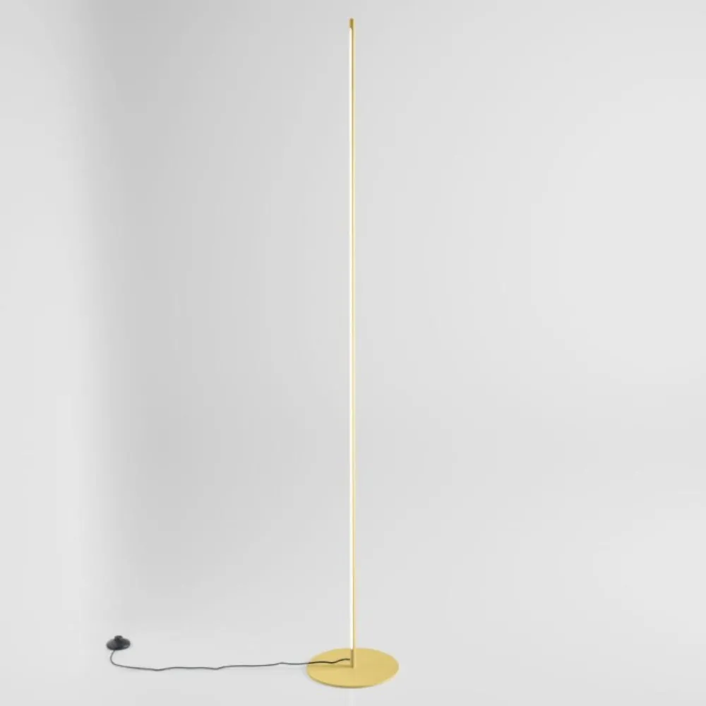 Lampade Da Terra-Gea Luce Ebony lampada da terra piantana led 3000k oro
