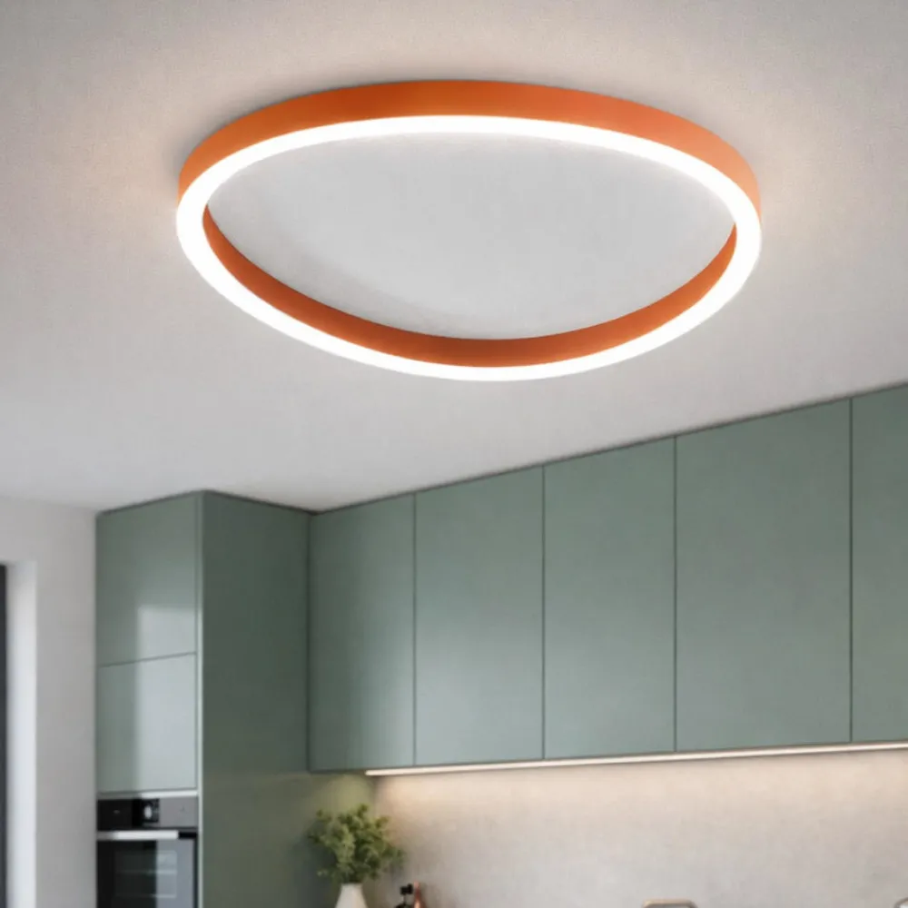 Plafoniere Moderne-Gea Luce Ecaris plafoniera da cucina moderna arancio bruciato led 46w cct